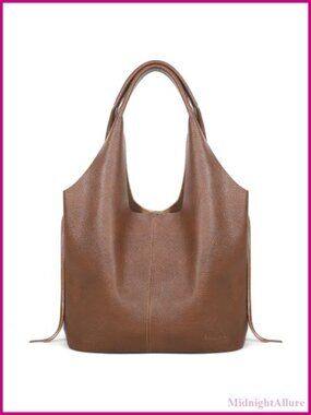 Genuine Leather Slouchy Hobo Tote Bag Oversized Shoulder Handbag